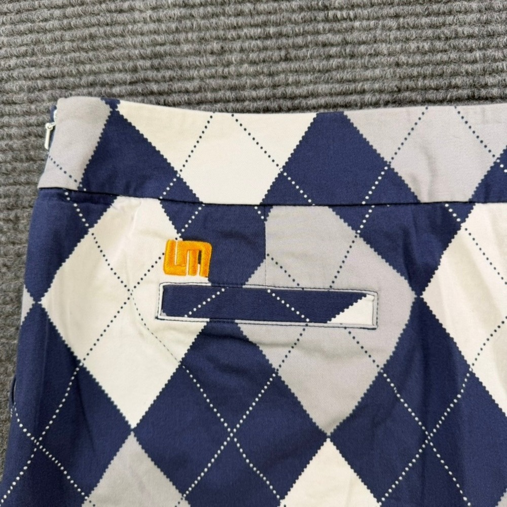 Loudmouth Ladies Golf Skort Women 16 Nevada Wolf Pack Argyle Navy White Grey - Picture 5 of 15